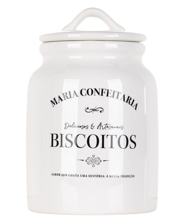 Biscoitos em Pote de Cerâmica Maria Confeitaria